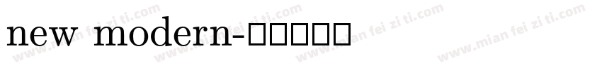 new modern字体转换